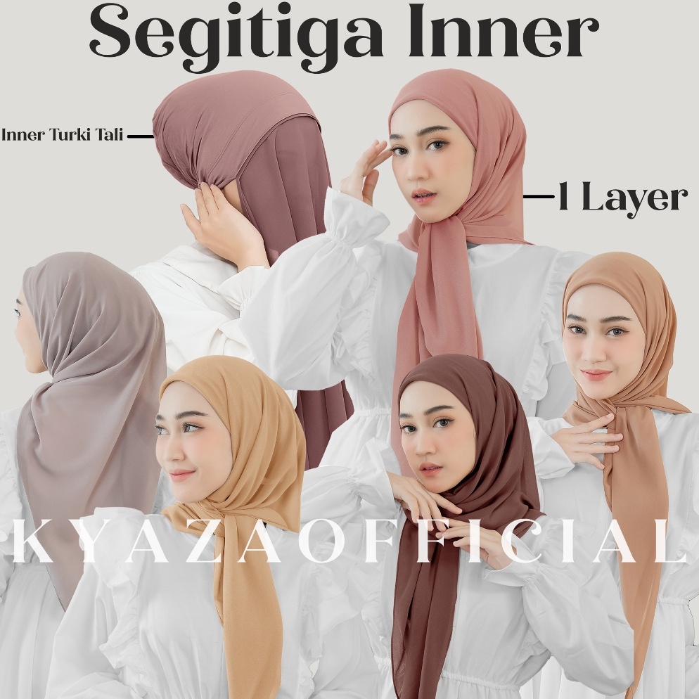 TER221 TOK SIAP COD Hijab Segitiga Instan Inner 1 Layer  Segitiga Instan 1 Layer  Segi3 Inner 1 Laye