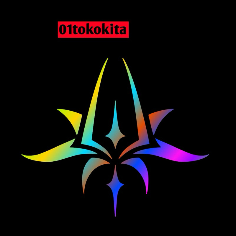 Sticker cutting decal trisula laut mekar variasi helm motor Stiker cuting bunga indah untuk helmet s