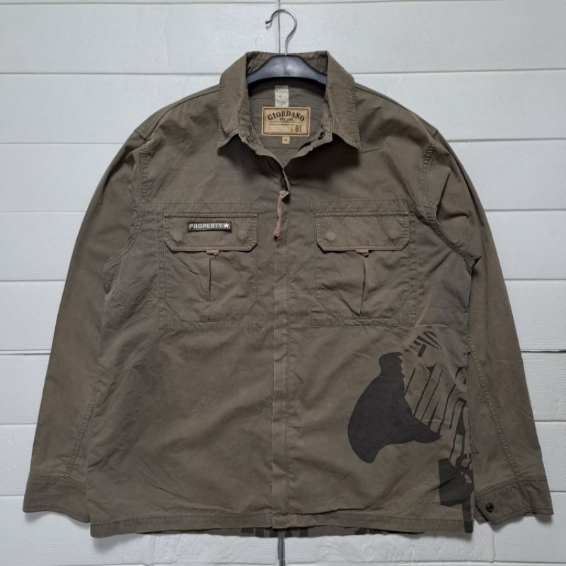 JAKET OVERSHIRT GIORDANO SIZE XL