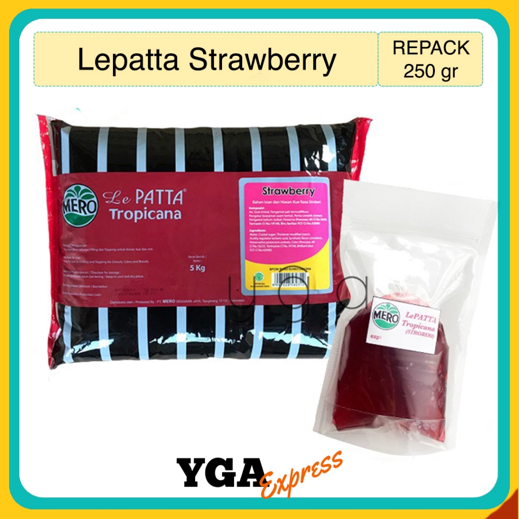 

Lepatta Tropicana Mero Strawberry (REPACK) 250gr / Lepata Selai Stroberi