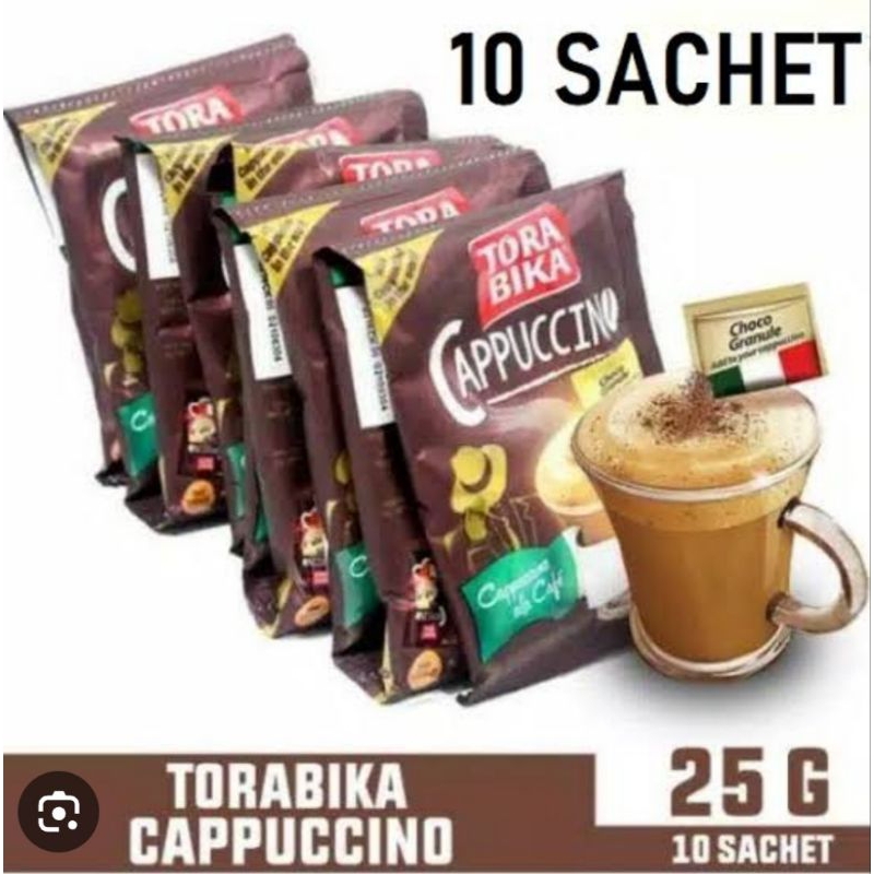 

TORABIKA CAPPUCINO||MINUMAN INSTAN||RASA CAPPUCINO||1 RENCENG 10 PCS