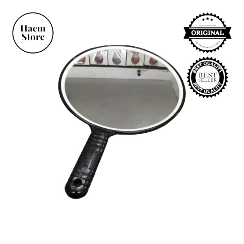 Cermin / Kaca Belakang Bulat Gagang Barbershop Salon Pangkas Rambut