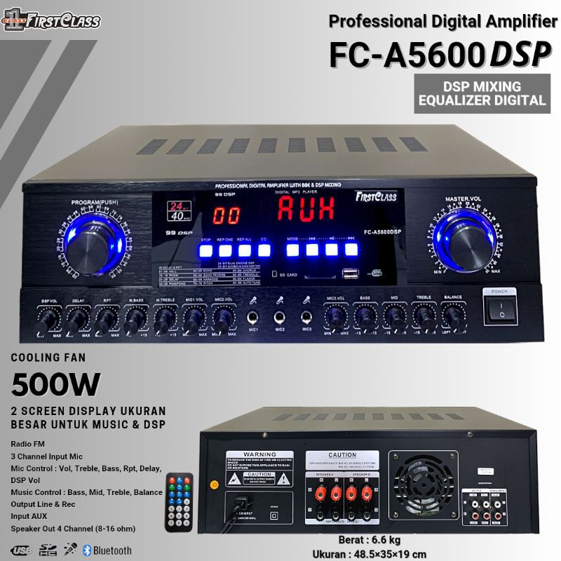 Professional Digital Amplifier DSP Mixing Firstclass Fc A5600DSP | Amplifier DSP Digital Amplifier