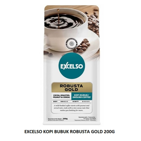 

Excelso Robusta Gold 200 gr - Ground / Bubuk