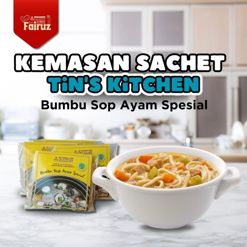 

Bumbu Kering Sop Ayam Tin's Kitchen Kemasan Sachet 50 gram