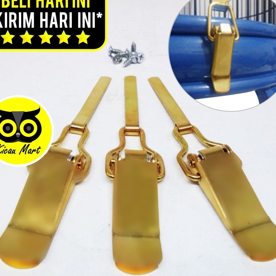Pilihan Terbaikmu Jepitan Klem Koper Gold Sangkar Kandang Murai Lovebird Overpal Import Warna Emas P