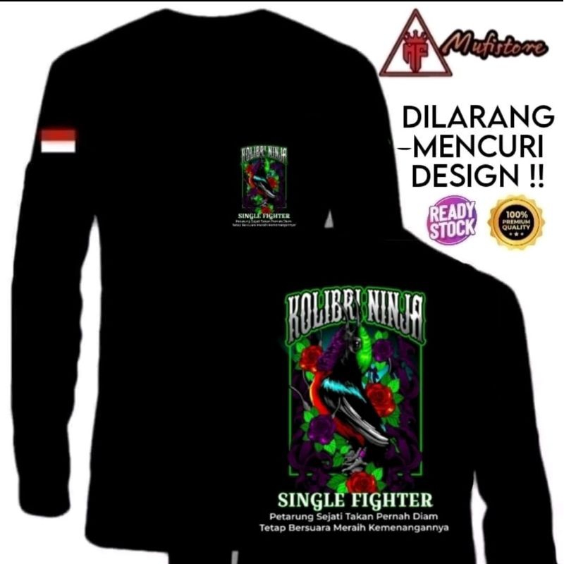 KAOS LENGAN PANJANG BURUNG KOLIBRI NINJA