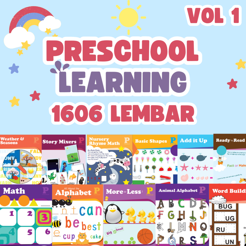 

Printable Activity Preschool Learning Lembar Aktivitas Anak 1606 Halaman+Bonus baca deskripsi product