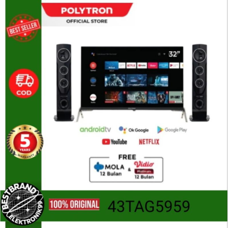 POLYTRON ANDROID TV 43TAG5959 CINEMAX 43INCH