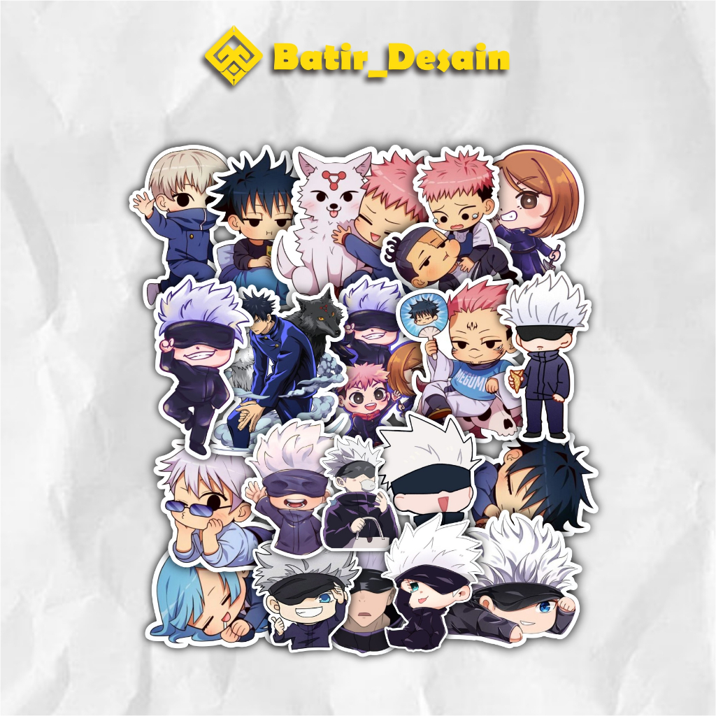 

TERMURAH TERBANYAK ISI 36PCS Stiker Jujutsu Kaisen / Vinyl Waterproof Anti Air / Sticker Anime Helm Buku Journal Koper Motor