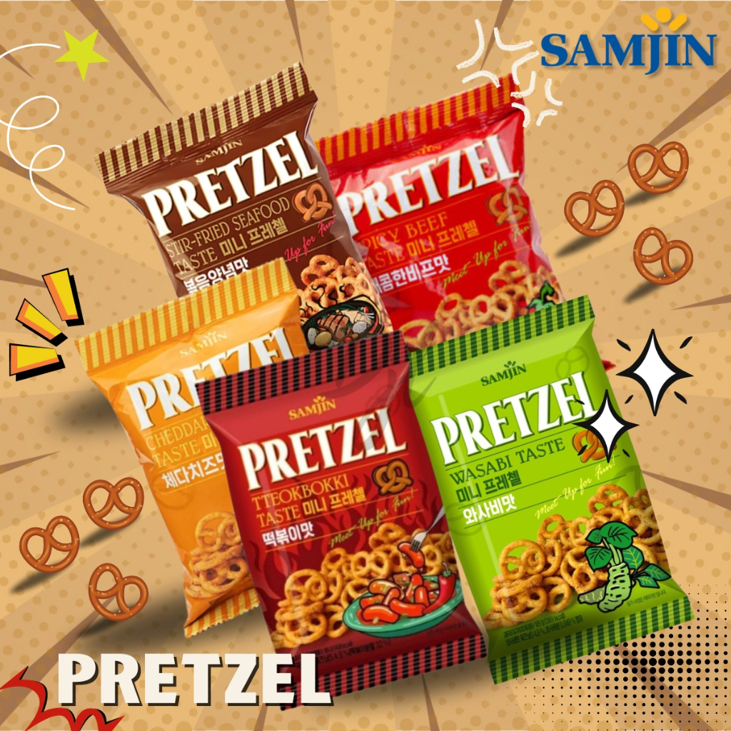 

Samjin Mini Pretzel 85g Kue Kering Import 2 Pouch