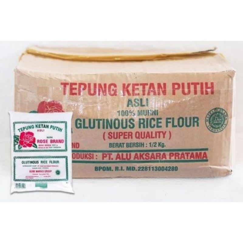 

Tepung ketan rose brand 1 dus is 20 bungkus ( DOS )