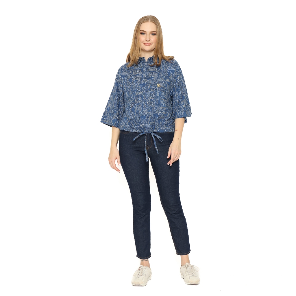Planet Surf Clothing Kemeja Lengan Pendek Wanita Madylen Ladies Shirt Planet Surf