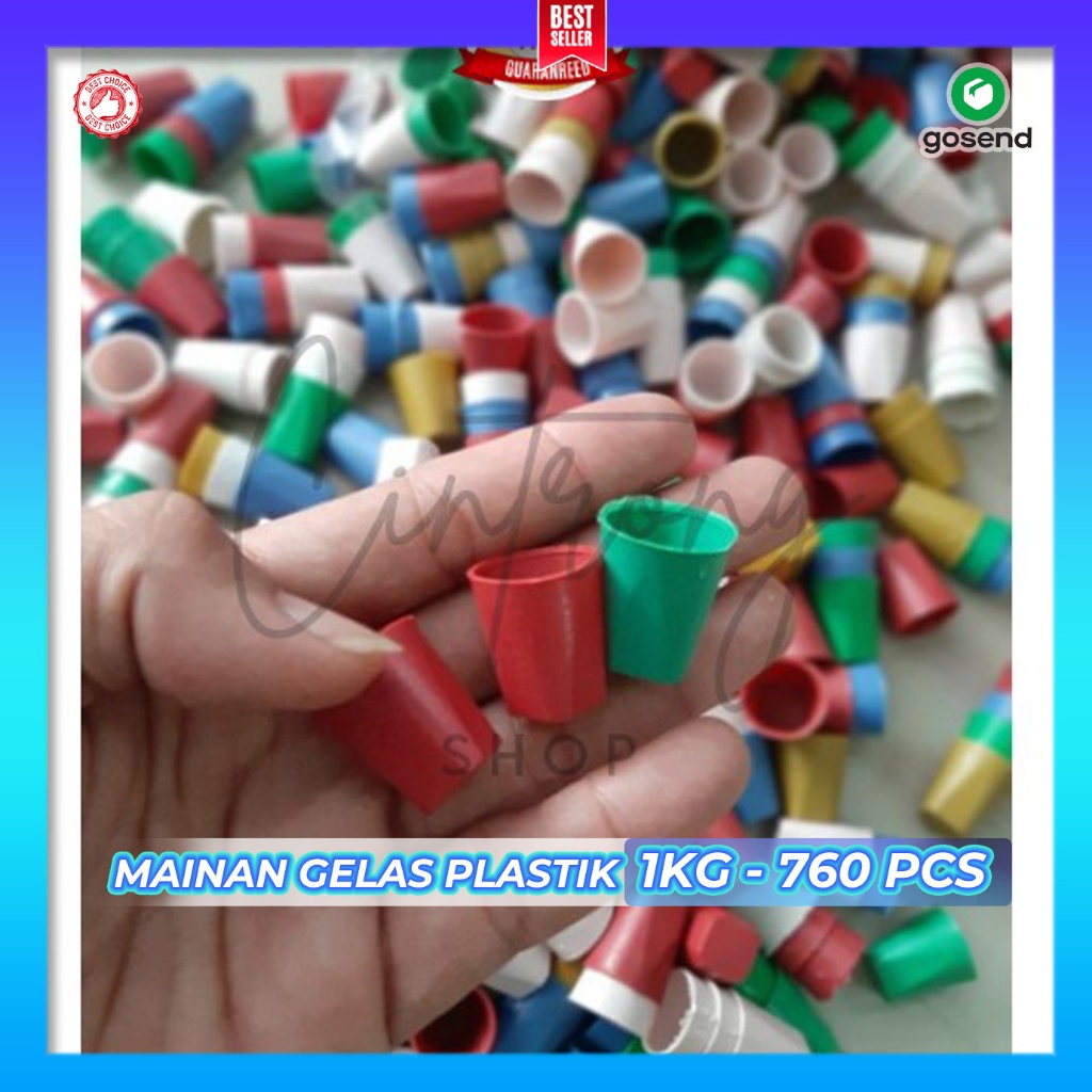 Mainan Gelas Mini Isi 100Pcs/ Gelas /  Mainan Cangkir Plastik 100 Pcs