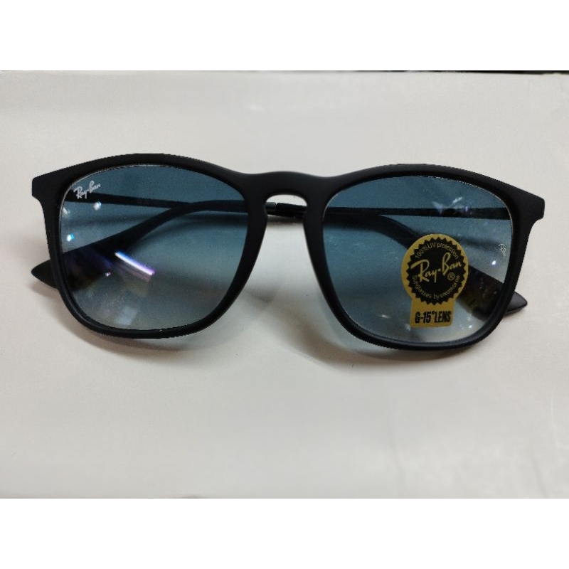 Sunglass Chris RB4187 black matte frame - black gradient lense (bahan lensa kaca)