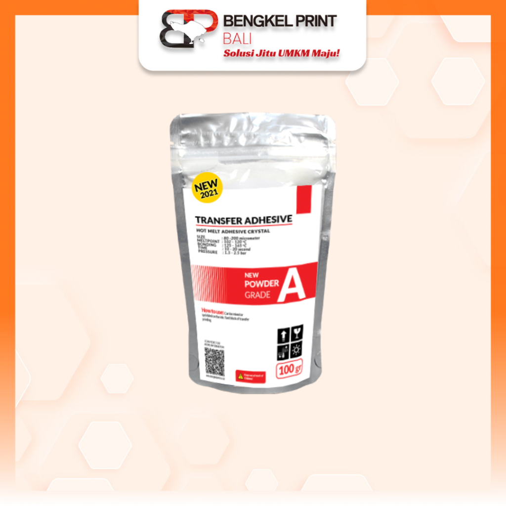

Powder Grade A 100gr | Hotmelt Adhesive Crystal | Sablon DTF | Lem Tepung