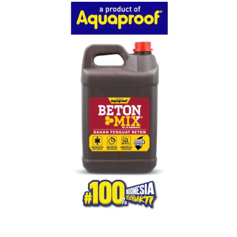 Beton Mix 5 Kg Galon Aquaproof / Penguat Beton / Obat Beton / Pencampur Beton / Pengeras Beton / Aqu