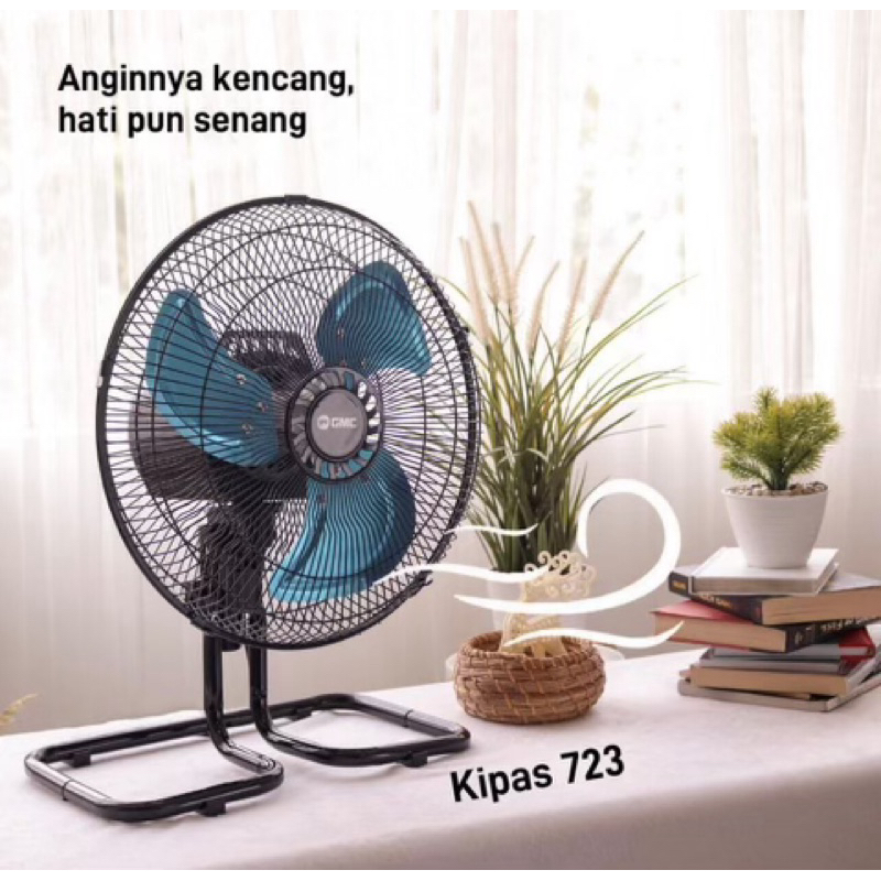 KIPAS ANGIN 2in1 DUDUK | DINDING GMC 723 FULL BESI 14”