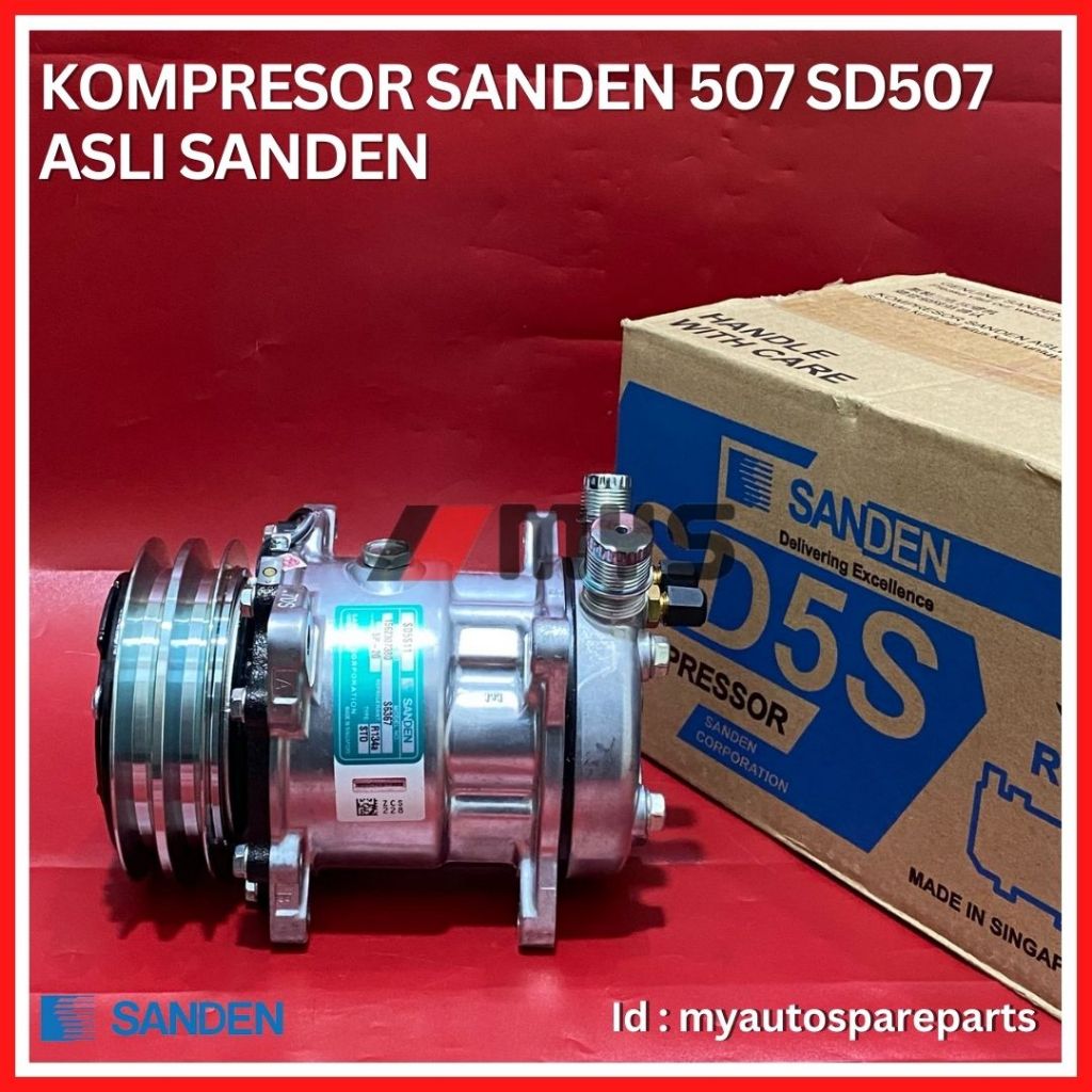 COMPRESSOR AC Mobil SANDEN 507 SD507 KOMPRESOR ASLI SANDEN