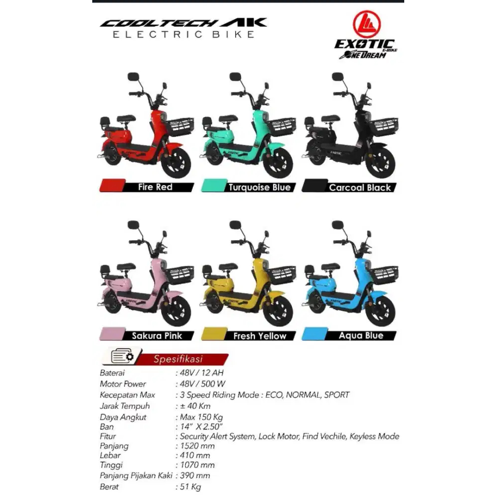 COOLTECH AK SEPEDA LISTRIK (EXOTIC)