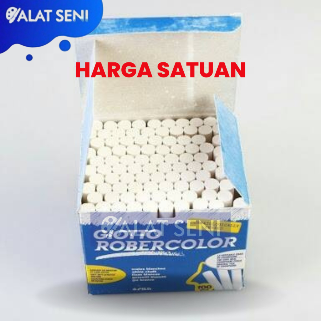

Kapur papan tulis putih GIOTTO bebas debu / White Blackboard Chalk / Kapur Giotto HARGA SATUAN