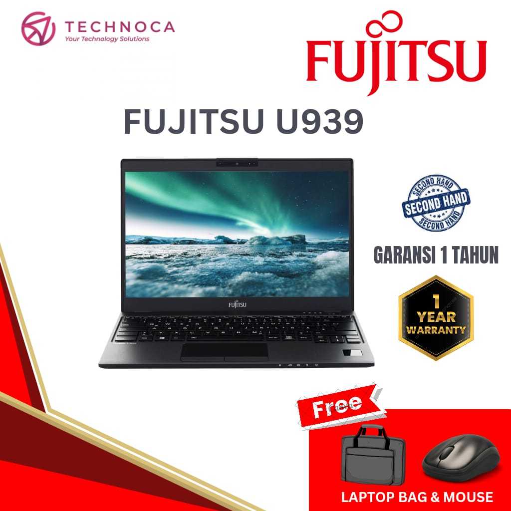 Laptop Fujitsu U939 Core i7 Gen 8 Ram 8GB SSD 256GB Garansi 1 Tahun