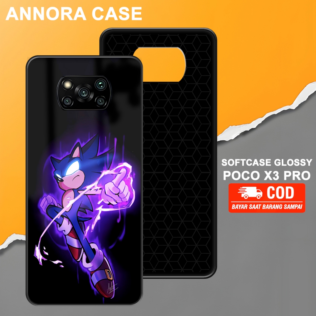 Softcase Glossy Motif Terbaru Supersonic Case anti jamur cocok untuk Poco X3 Pro X3 NFC Poco X3 Dan 