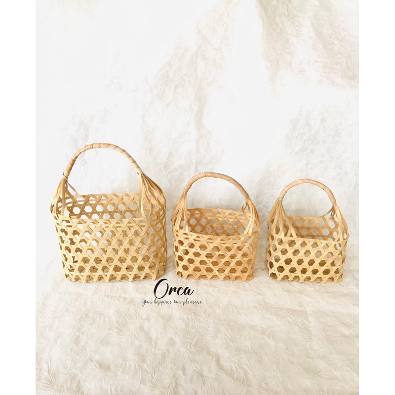 

Tas Anyam jinjing untuk hampers parsel lebaran kekinian Tas bambu tas serut tas kerajinan