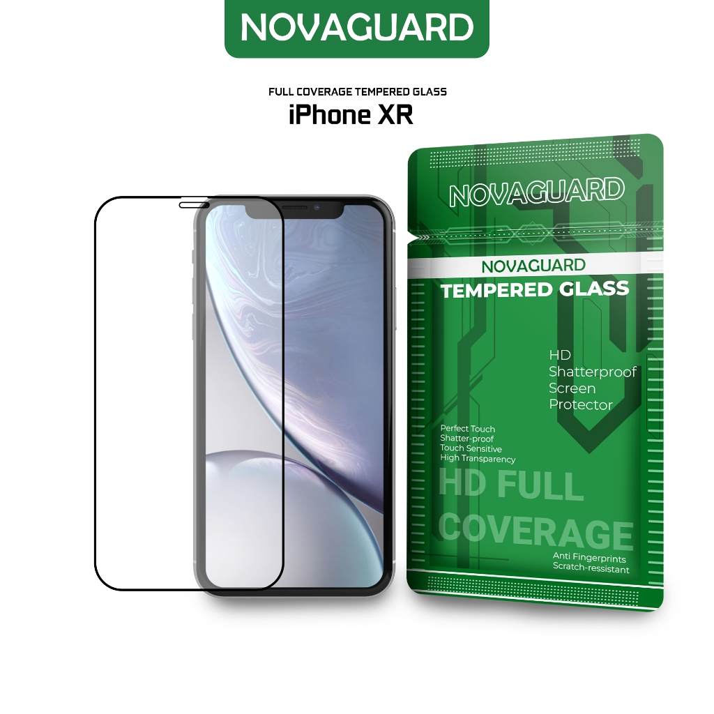 NovaGuard Tempered Glass 9D Anti Gores for iphone XR Fullcover Screen Protector Antigores X XR 11 12