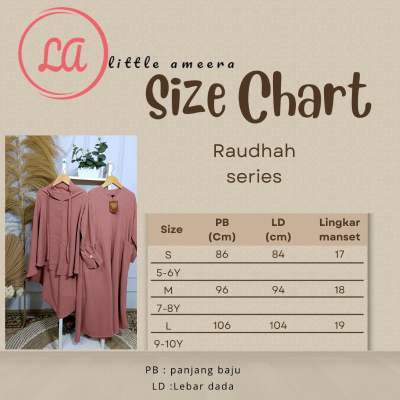 set gamis anak raudhah