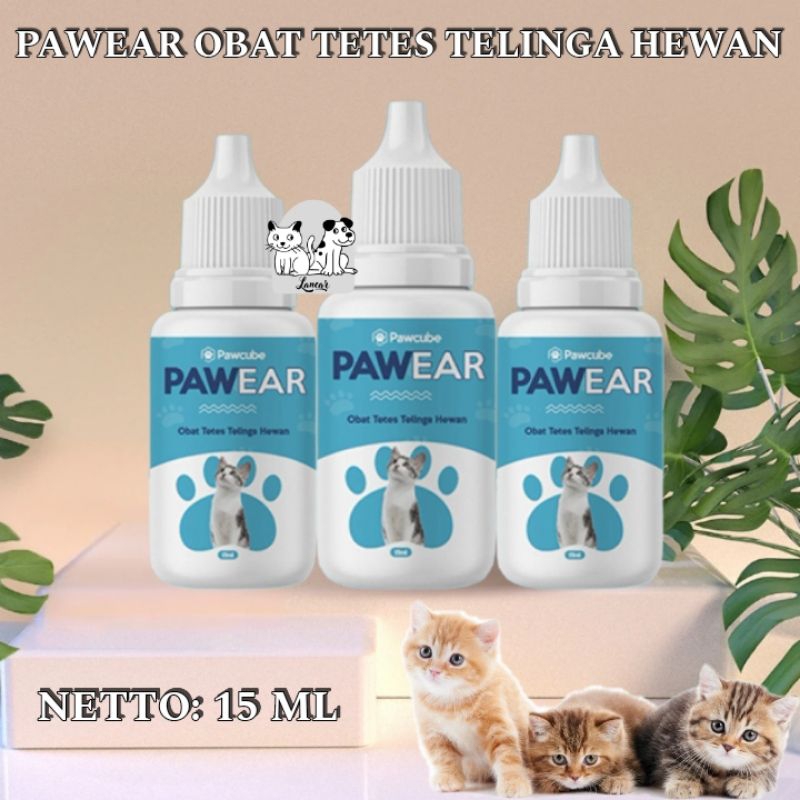 PAWEAR Obat Tetes Telinga Hewan 15ml / Obat Tetes Kuping Kucing & Anjing