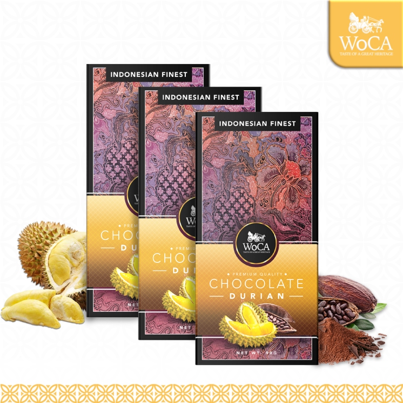 

WoCA Premium Cokelat Batang Rasa Durian 3 x 90g Bars