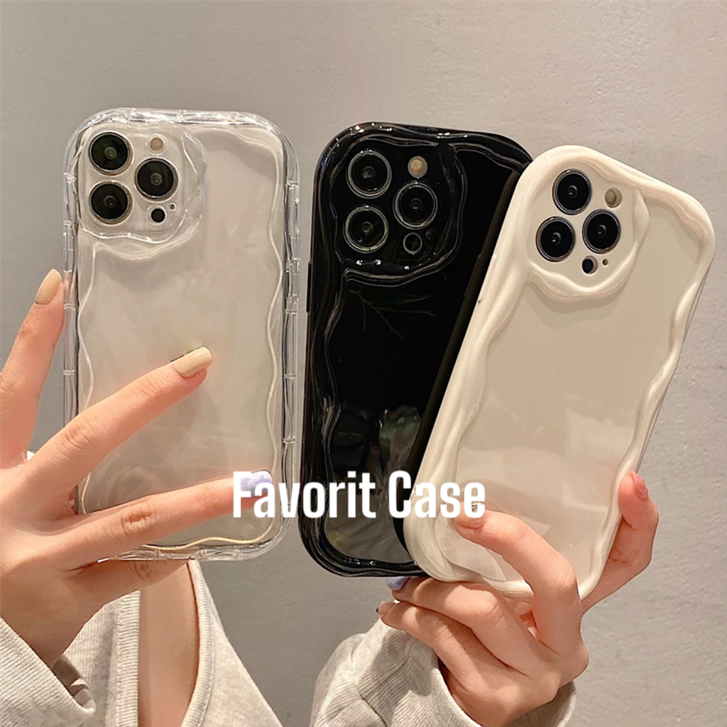 Soft Case Oppo F9 F11 F17 F19 PRO Polos Curly GPDP Hitam Lucu Silikon Casing Square Edge