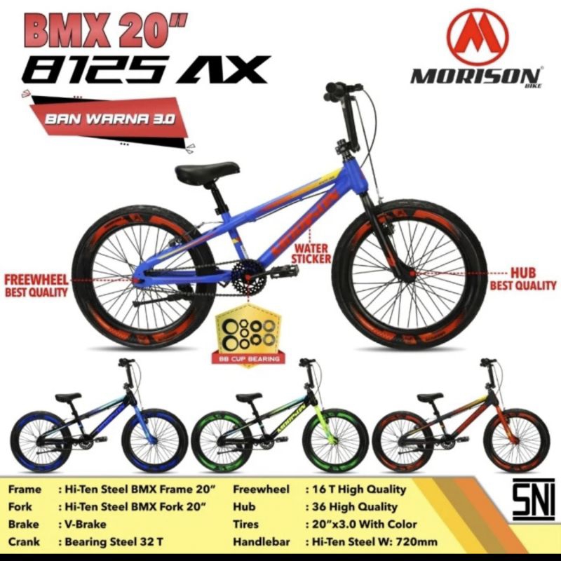 sepeda anak bmx 20 inch morison 8125 ax ban 3.0