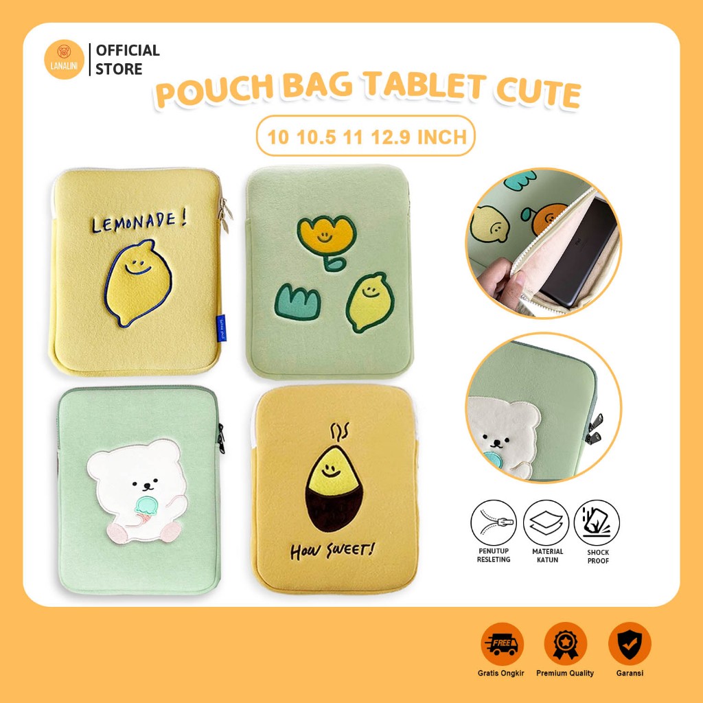 Tas Sleeve Pouch Case Kids Advan Sketsa 10 3 2 A10 VX Neo10.4 XTab X7 Pro A8 8 Inch Tab Belajar Plus