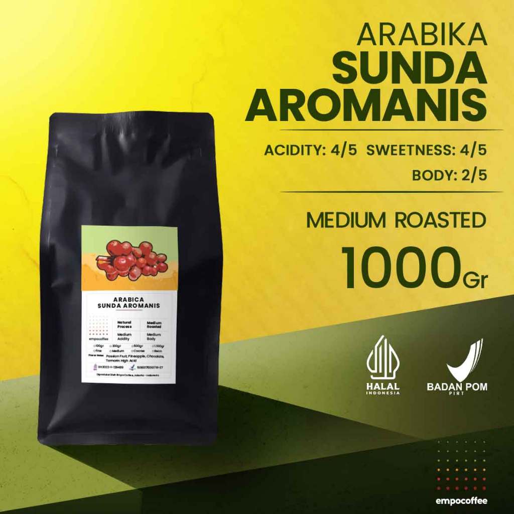 

Empo Coffee Biji Kopi Bubuk Arabika Sunda Aromanis Specialty Arabica Coffee Bean Klasik Beans 1 Kg