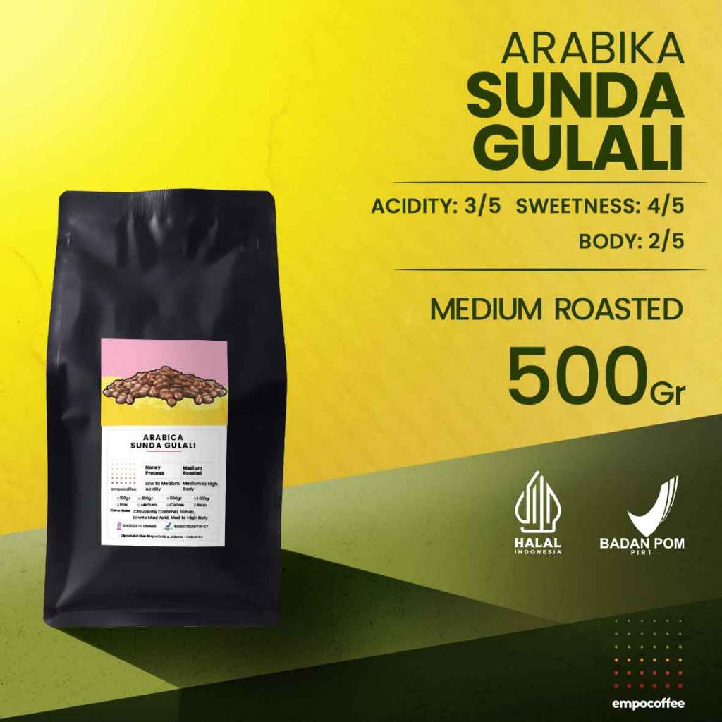 

Empo Coffee Biji Kopi Bubuk Arabika Sunda Gulali Specialty Arabica Coffee Bean Klasik Beans 500 Gram