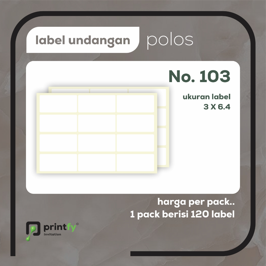 

Label undangan polos No. 103 | 3 X 6.4 cm