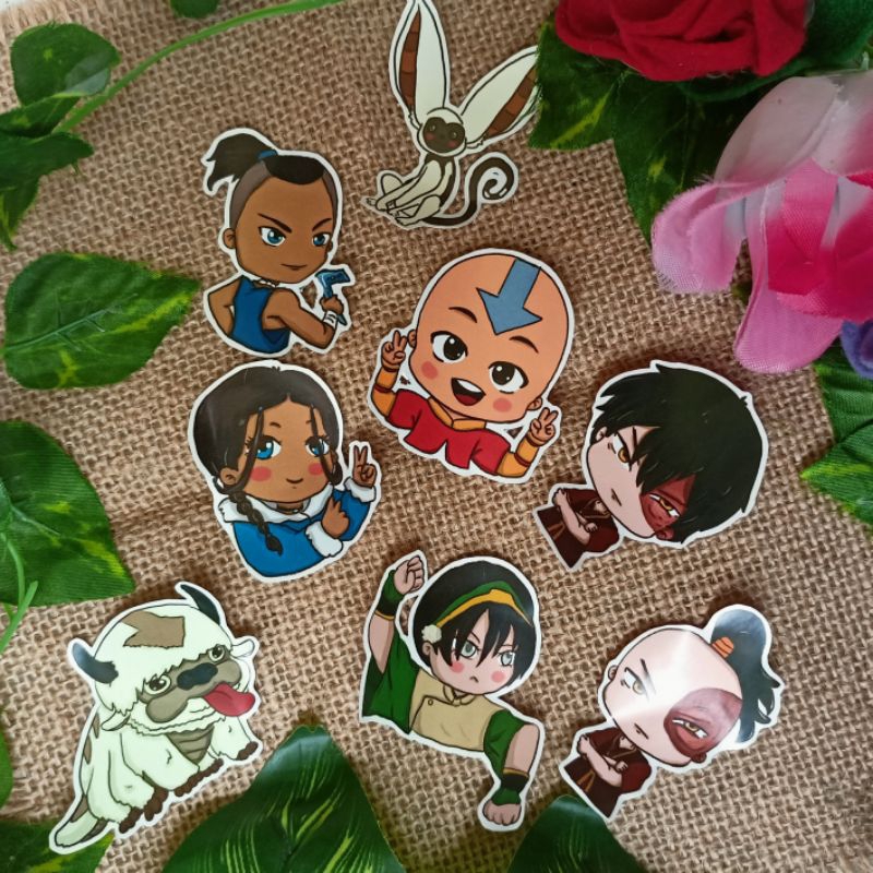 Sticker AVATAR The Last Airbender | Aang | Zuko | Katara | Apa | Sticker Anime Fanmerch | Sticker Vinyl Waterproof Bijian | Die Cut Stickers by Candies