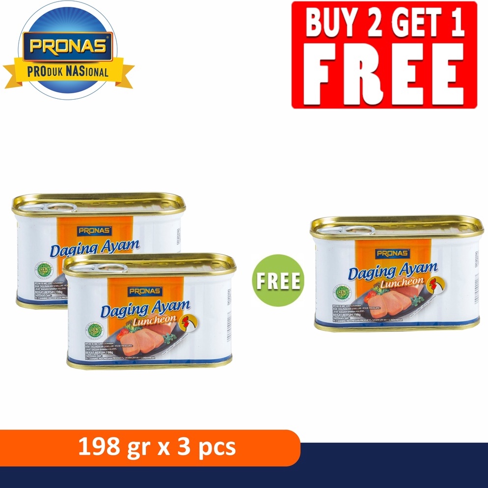 

NGC857 TERMURAH Pronas Luncheon Ayam 198 g Buy 2 Get 1