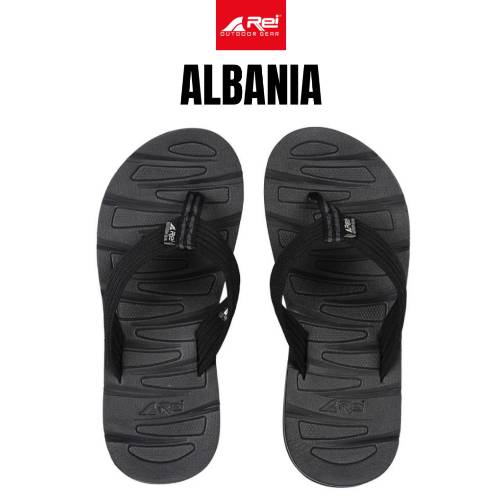 Sandal Jepit Pria ALBANIA BLK AREI OUTDOORGEAR - SENDAL JEPIT Gunung OUTDOOR REI ALBANIA HITAM - SAN