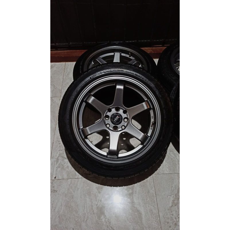 Velg R16 HSR Tokyo TE37 L7  + Ban -/+ 90 % (Sisa Pembayaran)