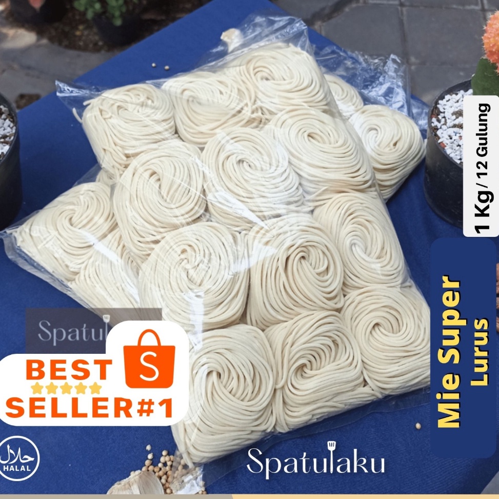 

GQI145 C6369 Mie Lurus Mentah Super Untuk Mie Ayam Bakmie Ramen Dll