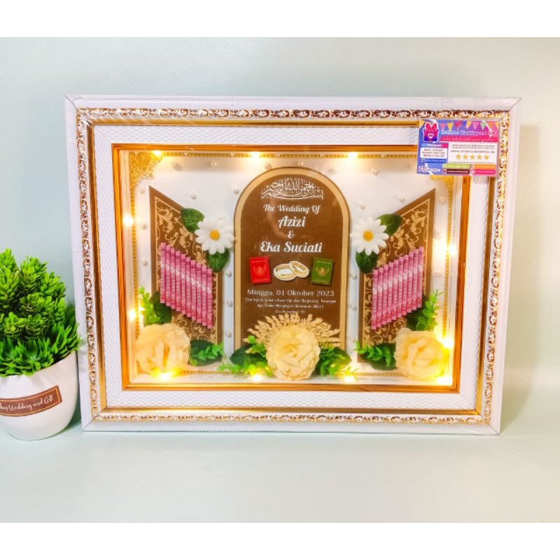 Mahar Pernikahan Rustik / Bingkai Mahar Pernikahan Simple