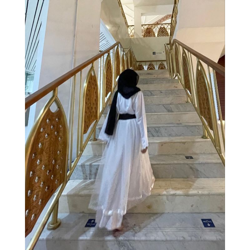 Satin Tulle Layer Dress | Fashion Muslim Kekinian