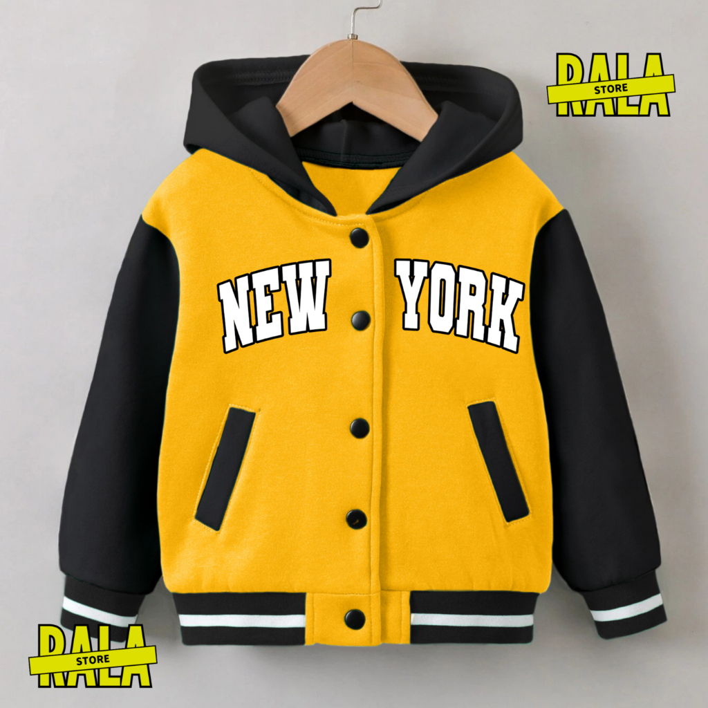 Jaket anak usia 2-7 tahun terbaru varsity hoodie / jaket baseball hoodie anak terkini / jaket anak p