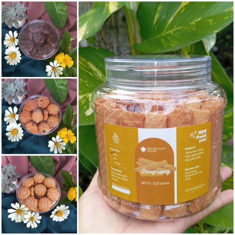 

Kue Kering Lebaran Toples 250gr Semprong Opak Gulung Cookies Kismis Cookies Gula Triple Choco