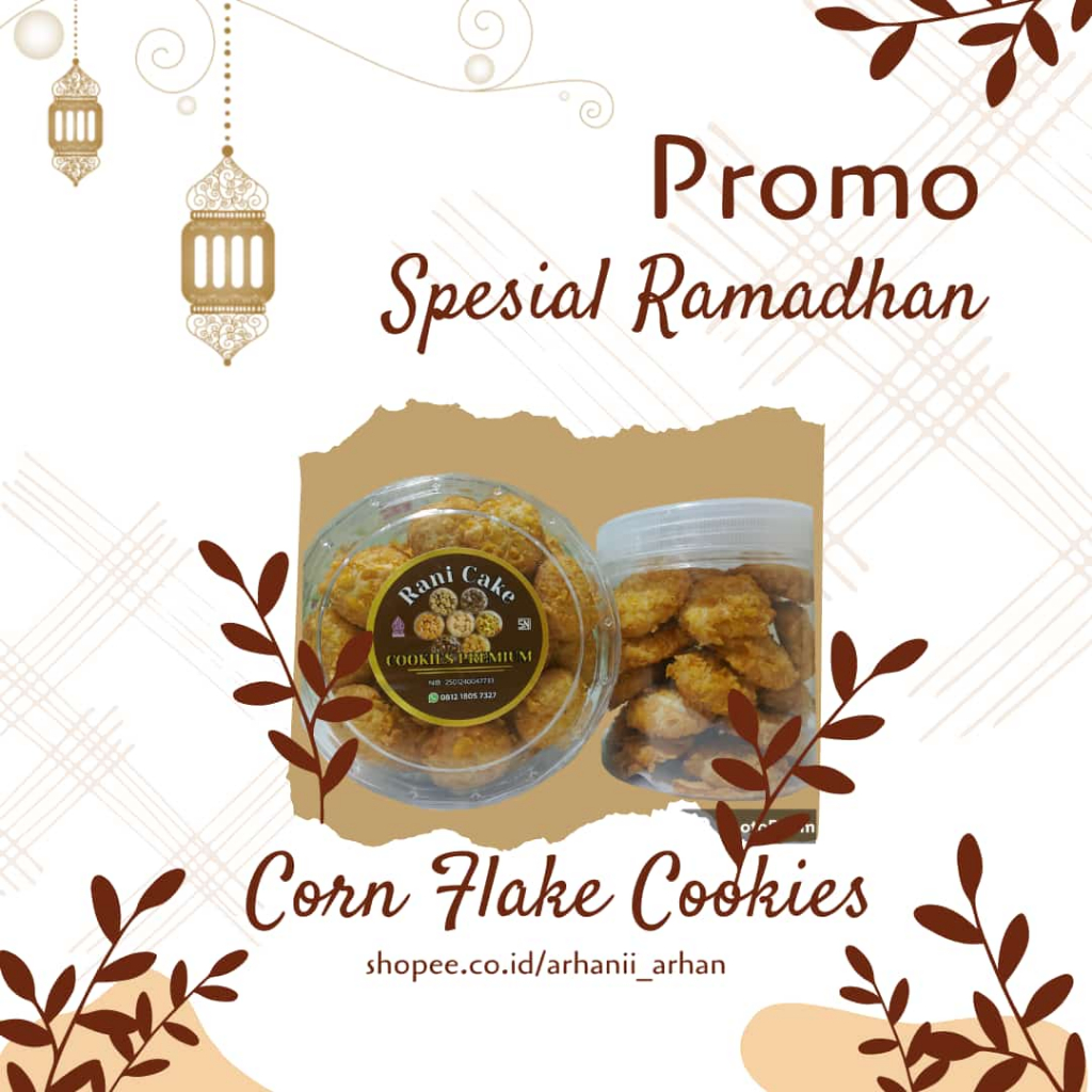 

CORN FLAKE COOKIES, kukis lebaran, kue kering lebaran, kue lebaran, corn flake, hampers lebaran, cookies hampers, 250gr
