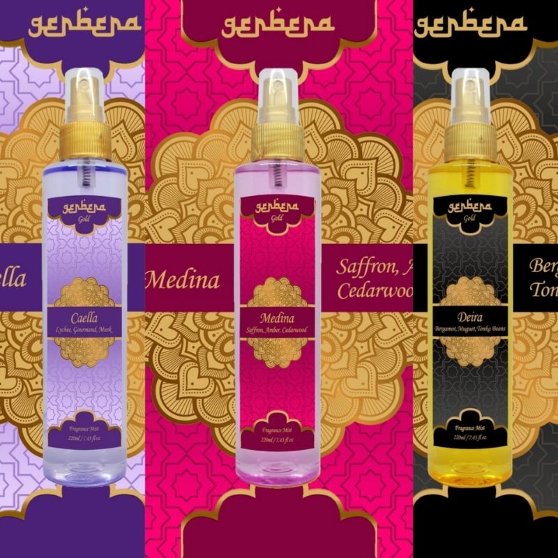 FRAGRANCE MIST ETERNALLY / BODY MIST ETERNALLY GERBERA GOLD NEW 220ML