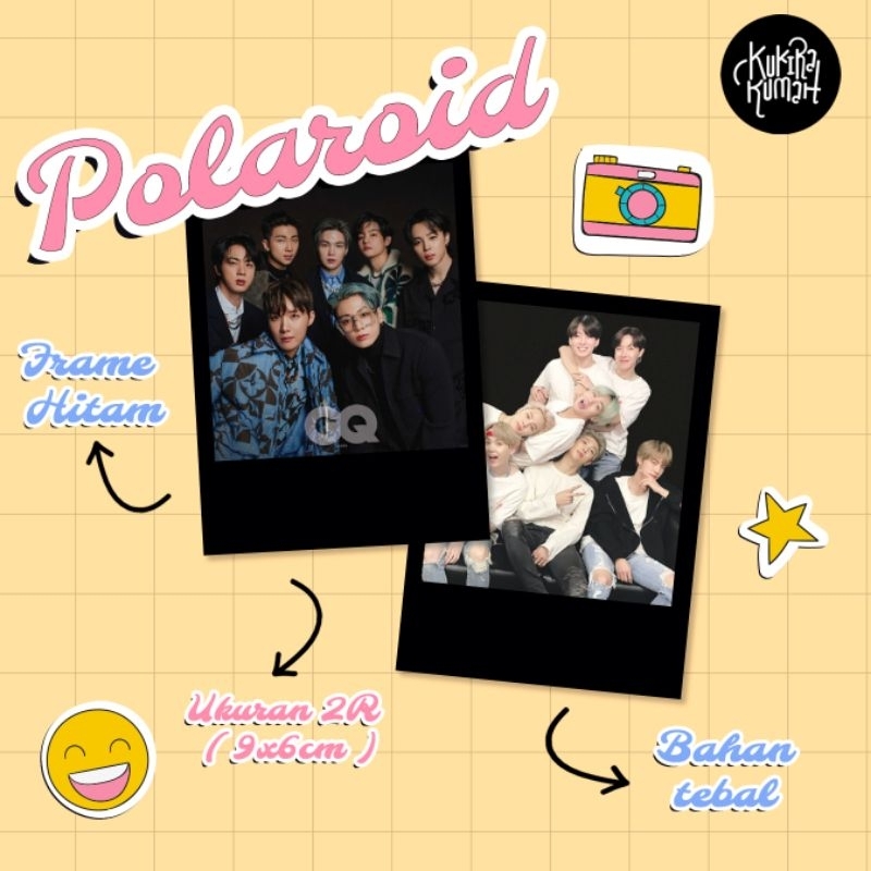 CETAK FOTO POLAROID HITAM MURAH CUSTOM
